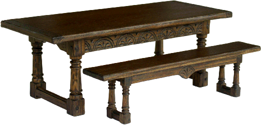 1/12th Scale Medieval Table & Bench